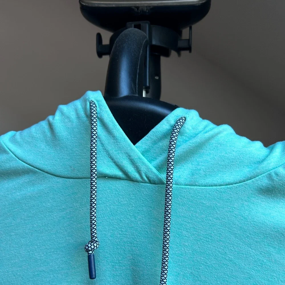 Rhoback Teal Blue Men's S Hesi Performance Hoodie - Picture 8 of 11